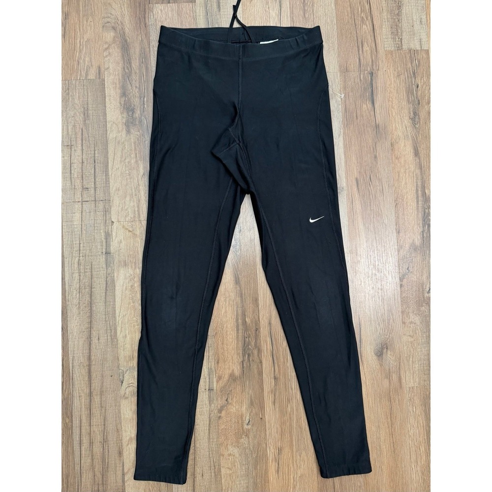 Nike Dri-FIT Black Running Leggings Women Size S Zip Ankle Pocket Athletic